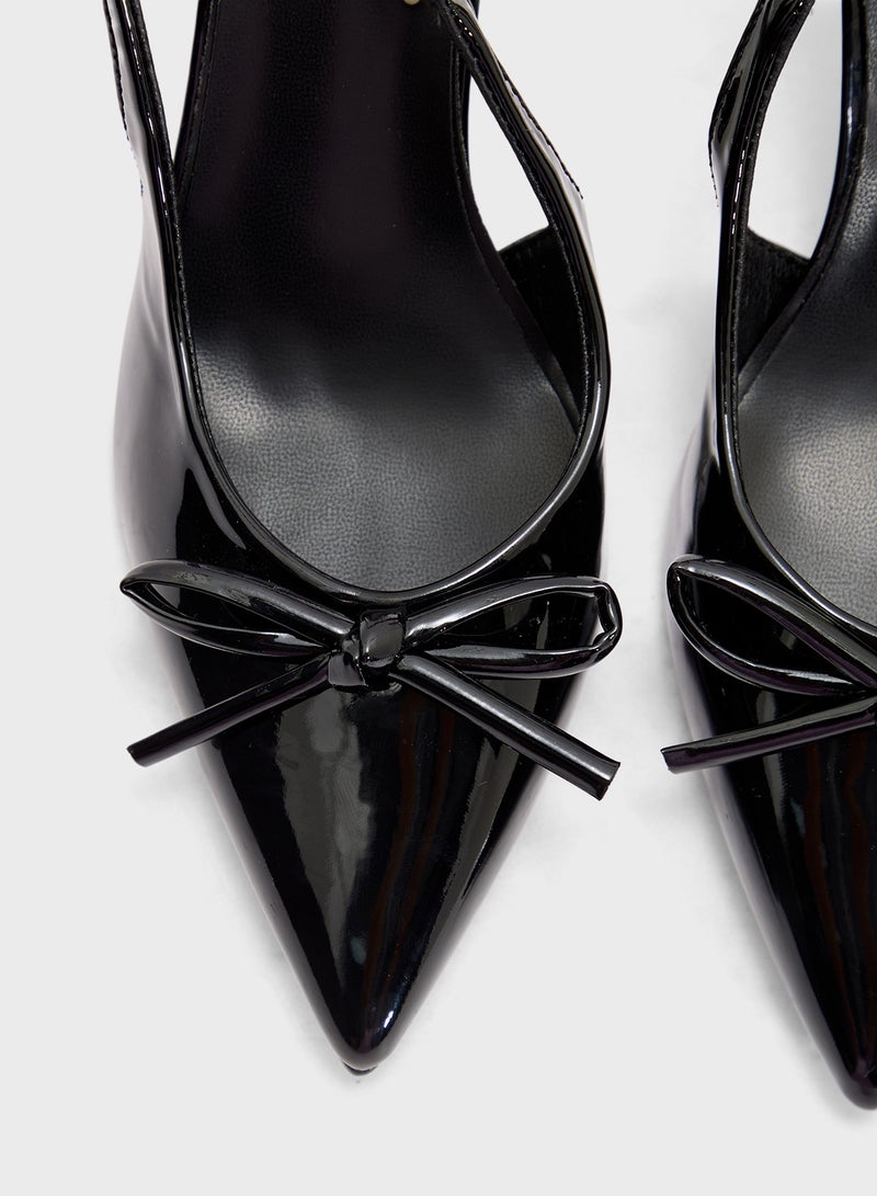Ginger Slingback Pump With Bow Detail  - Image 4