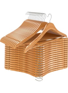 CityRiya-Long Wooden Hangers 30 Pack Durable & Slim Coat Hanger Suit Hangers Heavy Duty Robe Hangers with 360-Degree Rotatable Hook Wood Dress Hangers Clothes Hangers for Shirts, Jackets, Dress, Pant  - Image 1