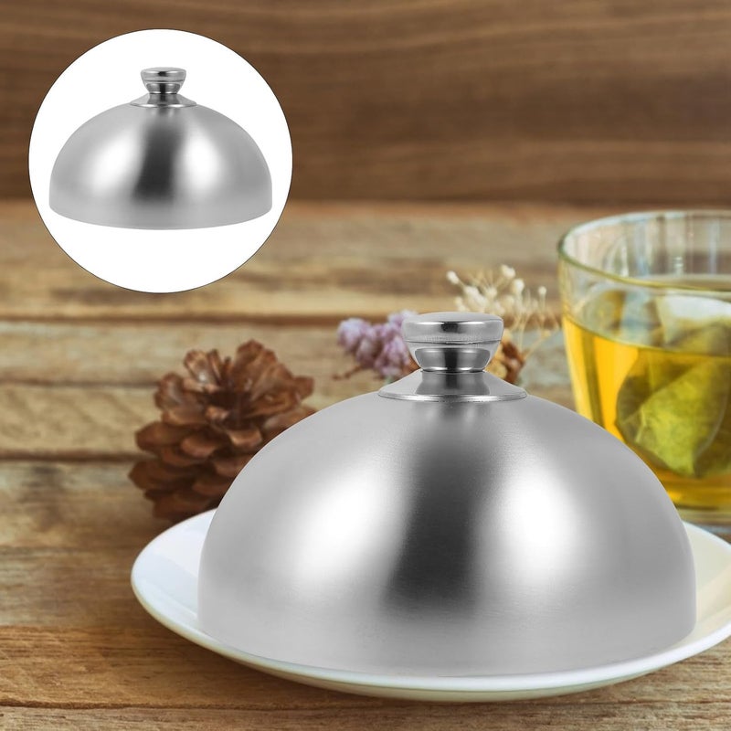 Stainless Steel Food Dome Cover 26Cm Oil Proof Cooking Lid for Teppanyaki Steak Grilling Kitchen Tool - Image 4