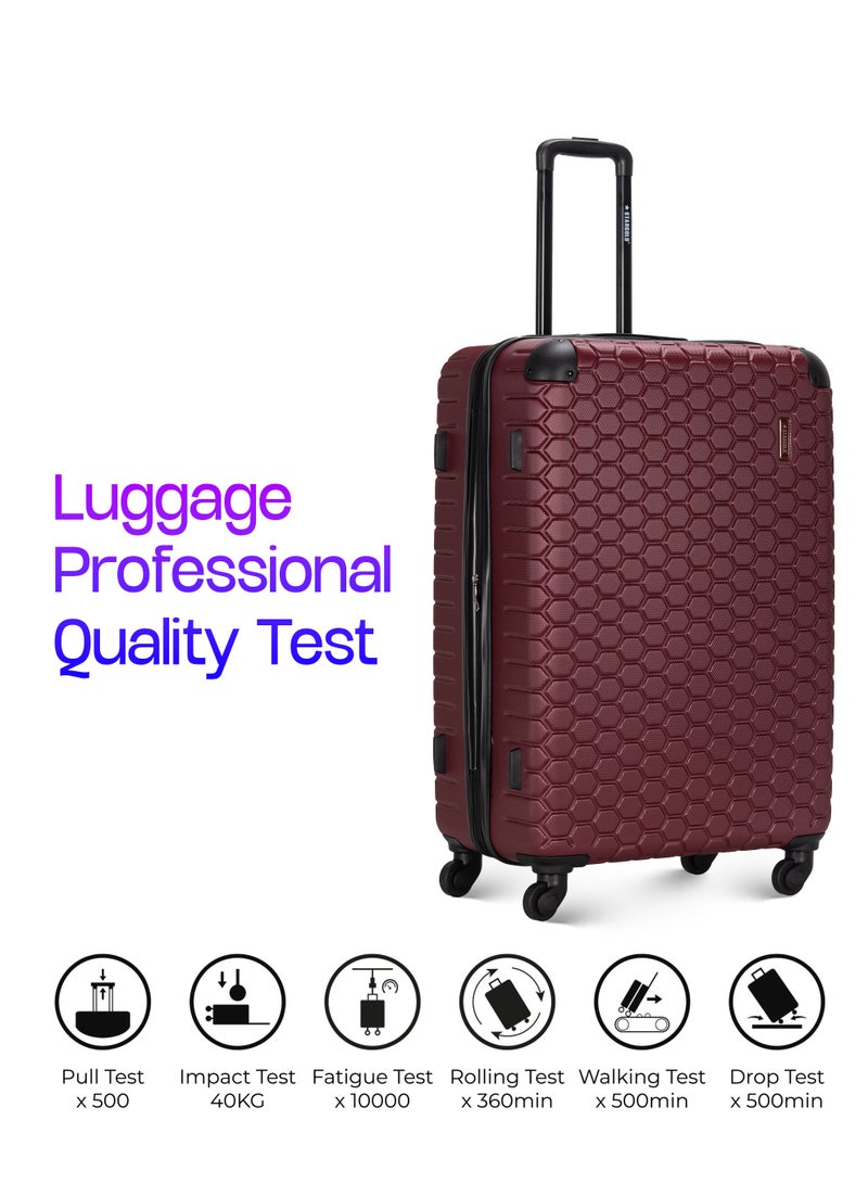 ستارجولد 4 عبوات من عربة أمتعة مقفلة ذات رقم دوار للجانب الصلب - Image 4