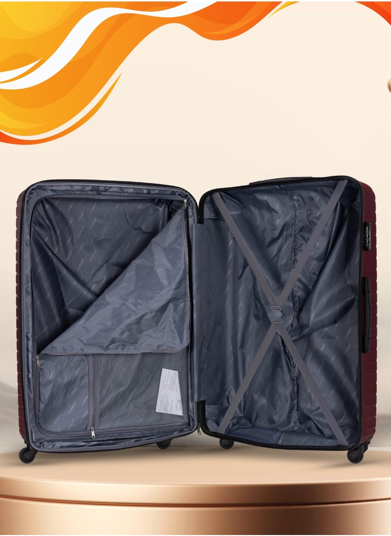 Stargold - 4 Pack Of Hardside Spinner Number Locked Luggage Trolley - Image 1