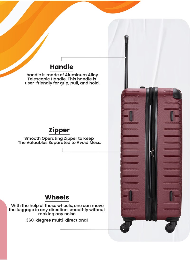 Stargold - 4 Pack Of Hardside Spinner Number Locked Luggage Trolley - Image 1