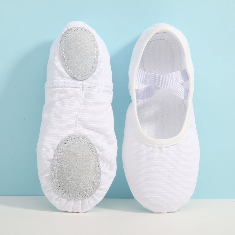 Generic Kids No-Tie Ballet Slipper Soft Sole Dance Shoes Tie-free white