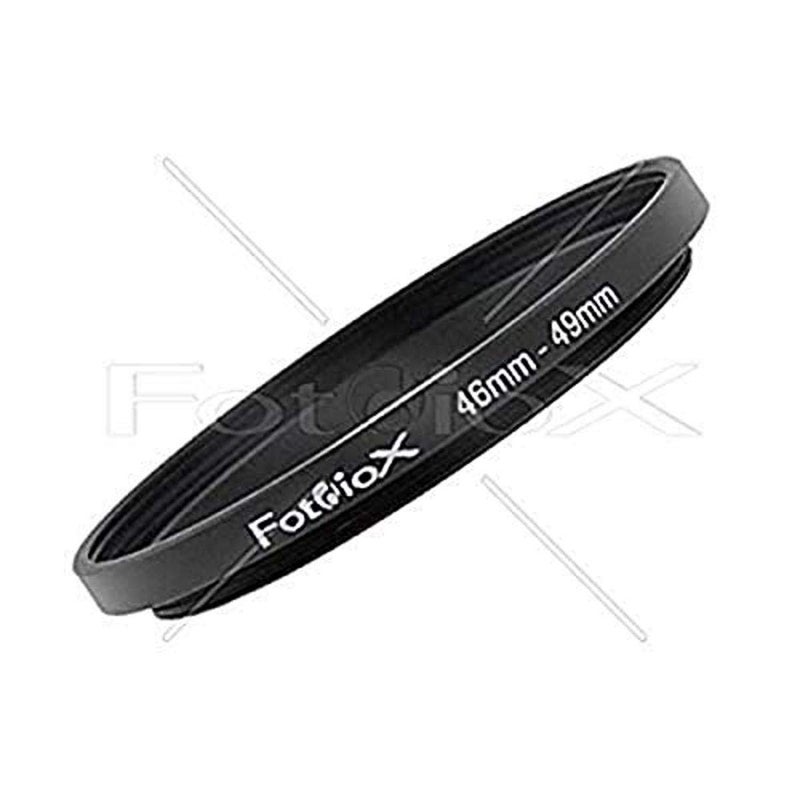 Fotodiox Metal Step Up Ring, Anodized Black Metal 46mm-49mm, 46-49 mm