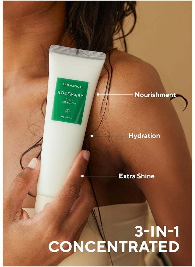 AROMATICA علاج 3 في 1 بالروزماري 5.4 أونصة سائلة / 160 مل - يغذي ويرطب ويضيف لمعانًا ونعومة مع الروزماري والبيتين  - Image 3