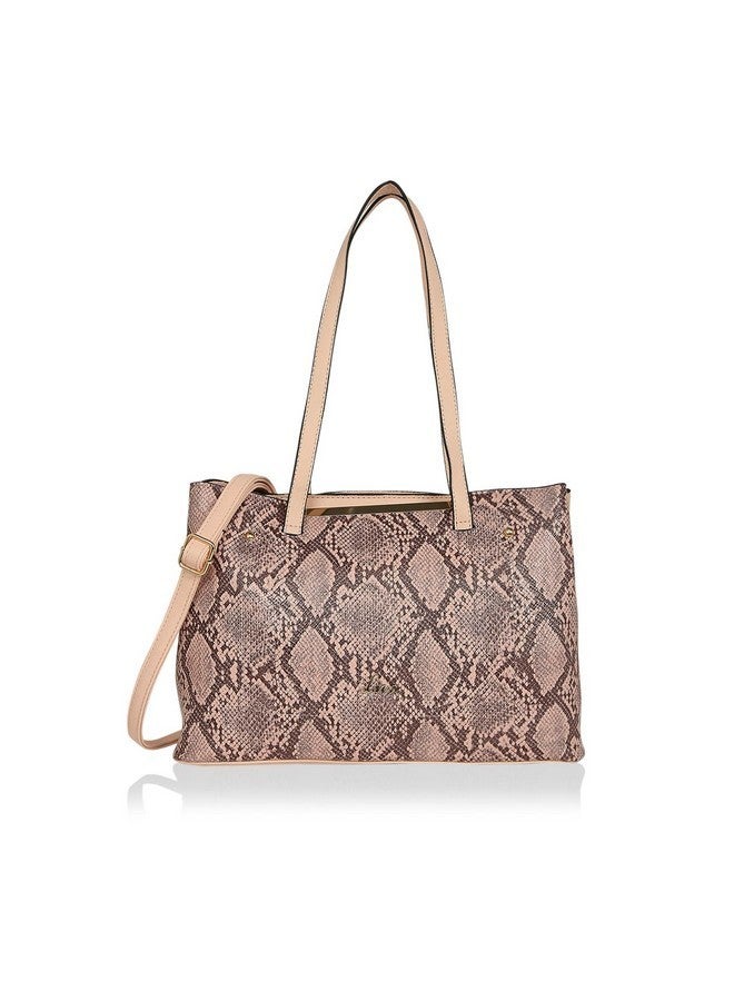 Lavie Python Viga Women's Medium Satchel(Lt Pink) - Image 1