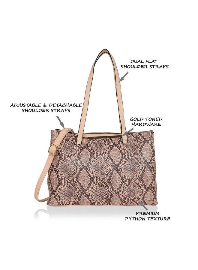 Lavie Python Viga Women's Medium Satchel(Lt Pink) - Image 3