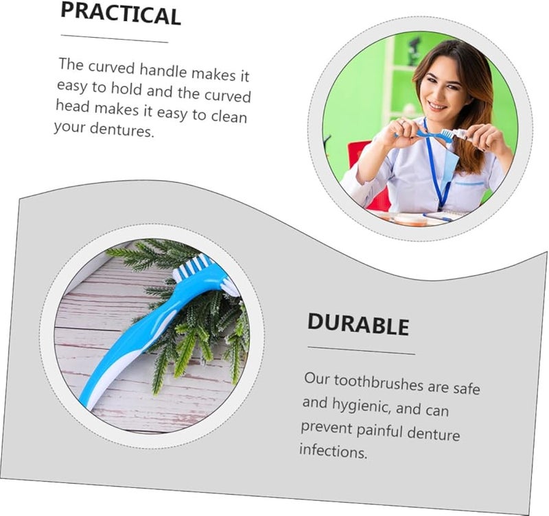 5Pcs Double Head Denture Toothbrush For Braces Oral Care Travel Home - Image 4