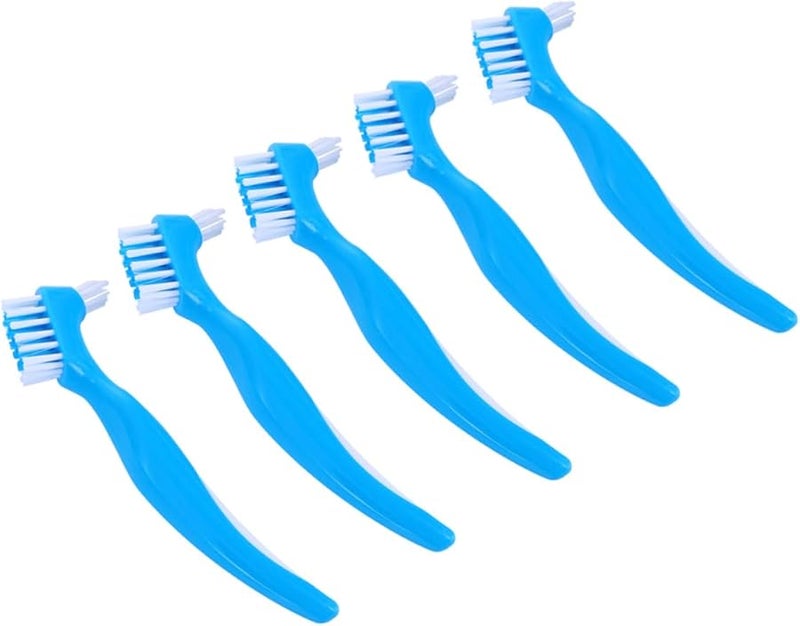 5Pcs Double Head Denture Toothbrush For Braces Oral Care Travel Home - Image 1