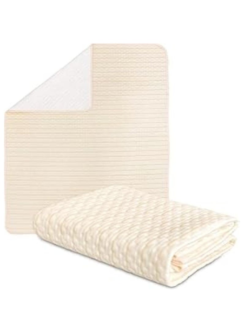 SKY-TOUCH Reusable Waterproof Bed Pad 70x90cm – 4-Layer Soft Cotton Mattress Protector for Baby, Women, Elderly & Pets – Washable Pee Pads for Bed, Sofa (1 Pack)  - Image 1