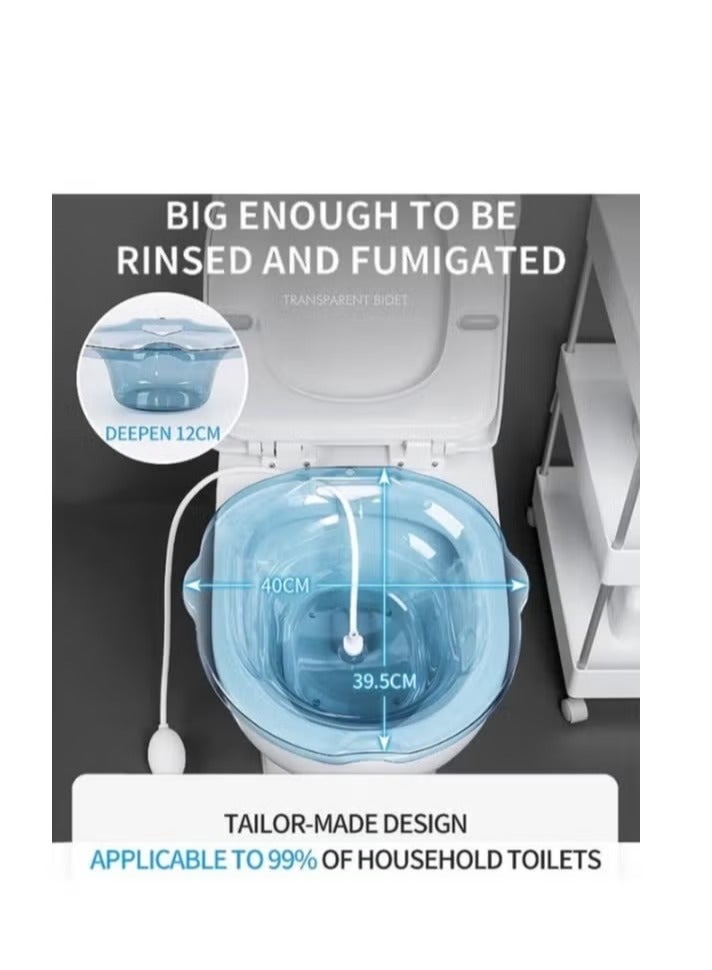 جينغبين حمام Sitz الحراري الذكي - الرعاية الطبية بعد الولادة / البواسير · تدليك سبا الحوض العميق · تصميم الصرف بملمسة واحدة ومكافحة الانزلاق - Image 4