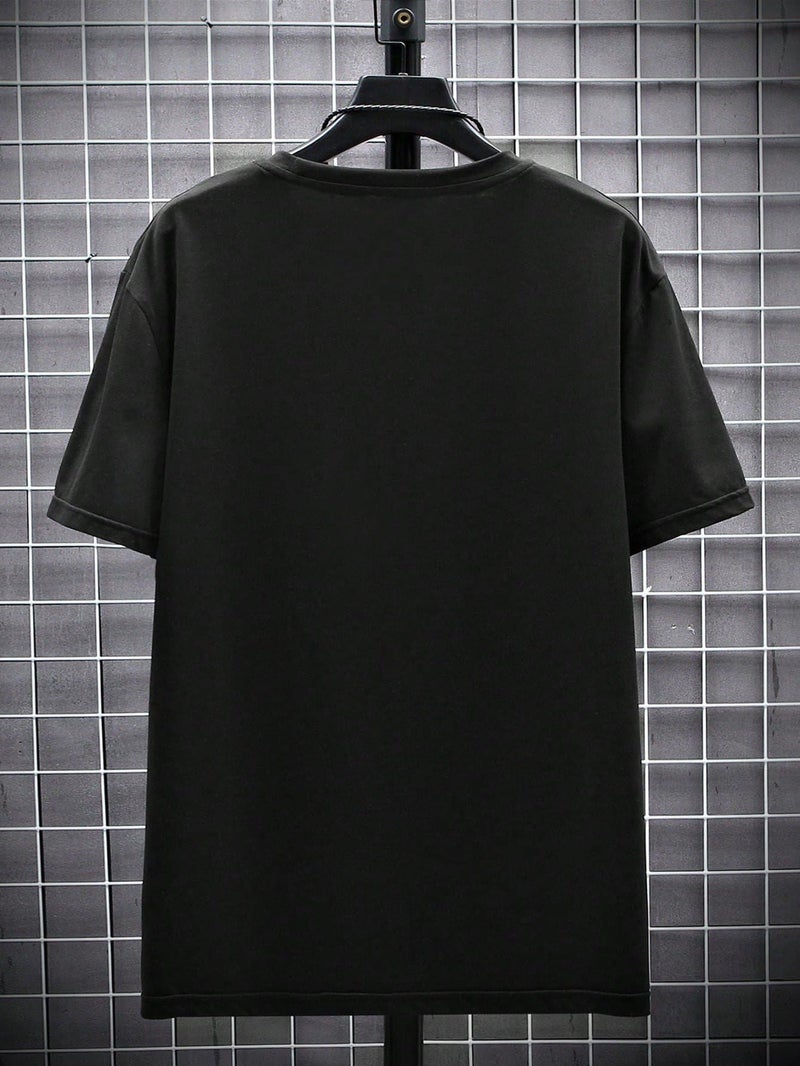 SXV STYLE 'You Might be Drunk’ Printed Cool Aesthetic Oversized Baggy T-Shirt (in, Alpha, XL, Regular, Black) - Image 3