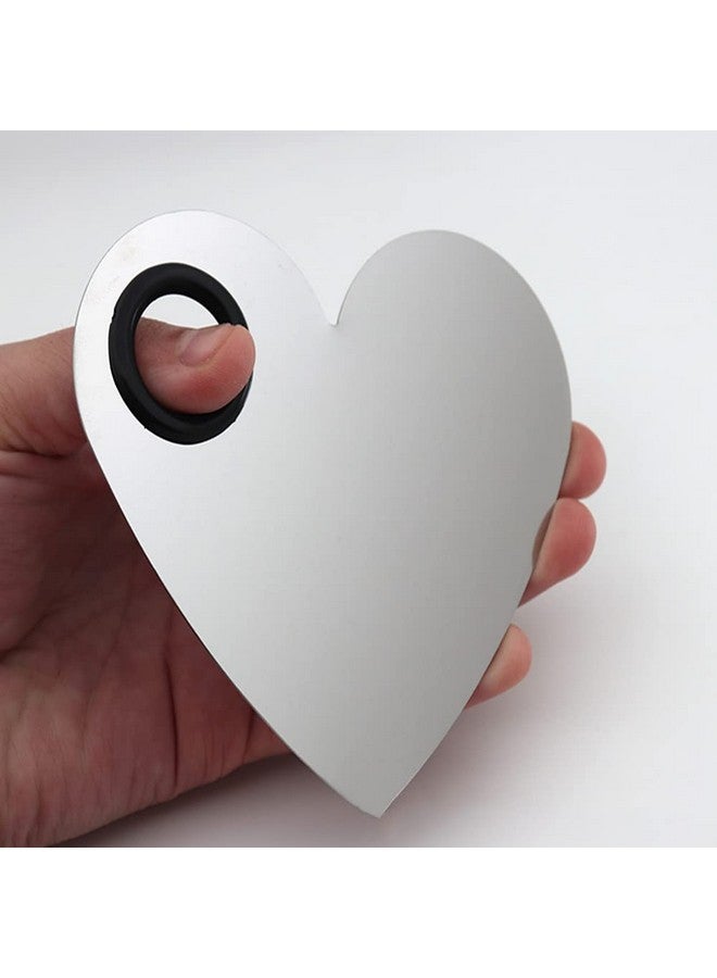 Miamay Heart Shaped Makeup Palette Stainless Steel Nail Art Cosmetic Artist Mixing Palette With A Spatula Tool - Image 4