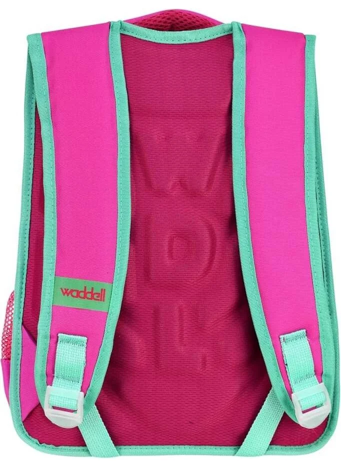 Waddell Licensed Pink Bow Tie Patterned Primary School Backpack and Lunch Bag 2029