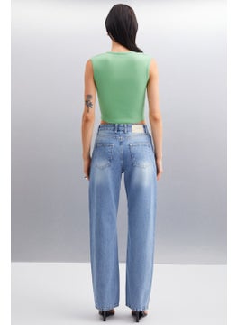GRIMELANGE Paolina Women Crop Green Blouse  - Image 5