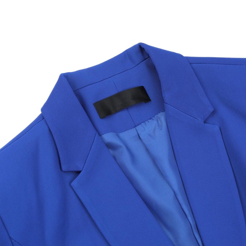 YUNCLOS Womens Suits 2 Piece Set Business Casual Long Sleeve Blazer and Pants Suit for Work Office Royal Blue - Image 5