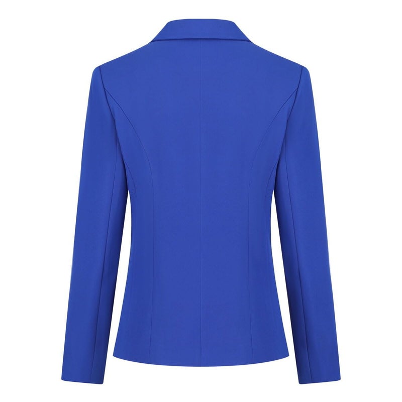 YUNCLOS Womens Suits 2 Piece Set Business Casual Long Sleeve Blazer and Pants Suit for Work Office Royal Blue - Image 4
