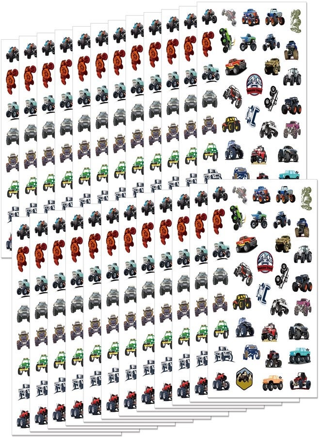 CupaPlay 800+PCS Monster Truck Stickers Party Favors-Monster Car Sticker/Racing Sticker Party Decorations Wedding Birthday Baby Shower Party Supplies - Image 1