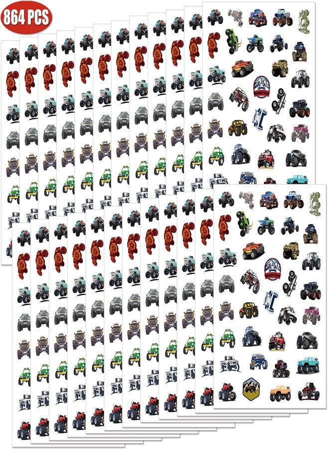 CupaPlay 800+PCS Monster Truck Stickers Party Favors-Monster Car Sticker/Racing Sticker Party Decorations Wedding Birthday Baby Shower Party Supplies - Image 2