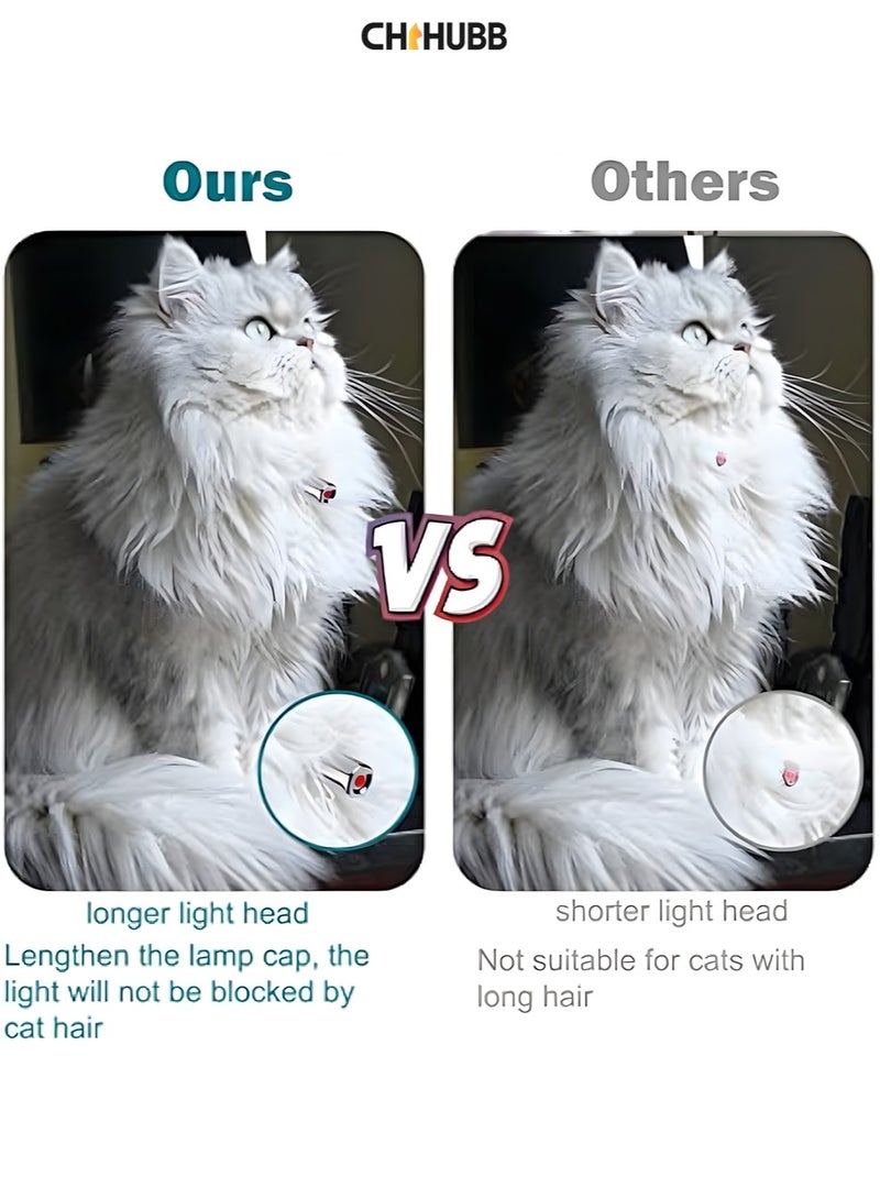CHIHUBB LED Cat Collar Toy – USB Rechargeable Wearable Pet Toy with Automatic Light Movement, Hands-Free Indoor Play – Mint Green - Image 4