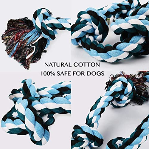 Agirav 5 Knot Dog Chew Rope + Dog Chew Toys + Puppy Teething Toys + Rope Dog Toy + Dog Toys for Small to Medium Dog Toys + Dog Toy Pack + Tug Toy + Dog Toy Set + Washable Cotton Rope for Dogs - Image 4