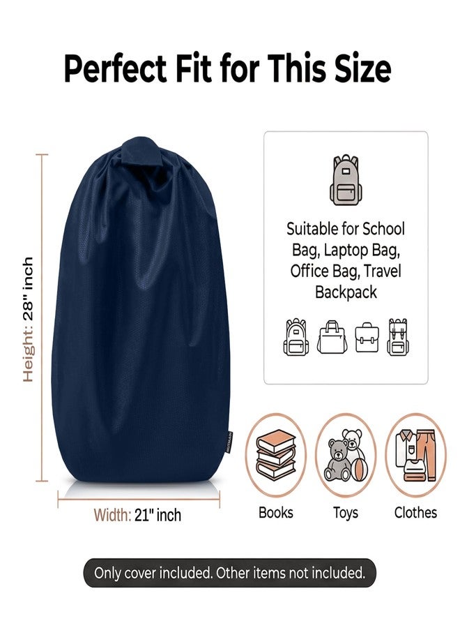 MUTMAIN Full Bag Cover Waterproof rain Cover for Backpack 20L to 50L with Storage Pouch, Drawstring Bag Design, All Side Covered Bags for School, Laptop, Travel and Camera with Shoulder Strap (Nblue) - Image 2