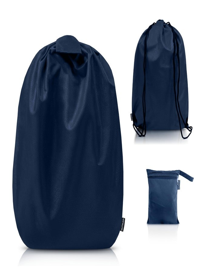 MUTMAIN Full Bag Cover Waterproof rain Cover for Backpack 20L to 50L with Storage Pouch, Drawstring Bag Design, All Side Covered Bags for School, Laptop, Travel and Camera with Shoulder Strap (Nblue) - Image 1