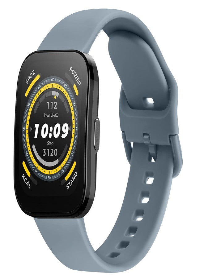 اي كي سوار ساعة AK لساعات Amazfit Bip 6/5 و Amazfit GTR 4/3 Pro / 3 / 2e / 2 / GTR الذكية مقاس 47 مم، سوار رياضي من السيليكون الناعم مقاس 22 مم متوافق مع ساعات Bip 6/5 و GTR 4 للرجال والنساء (أزرق رمادي) - Image 1