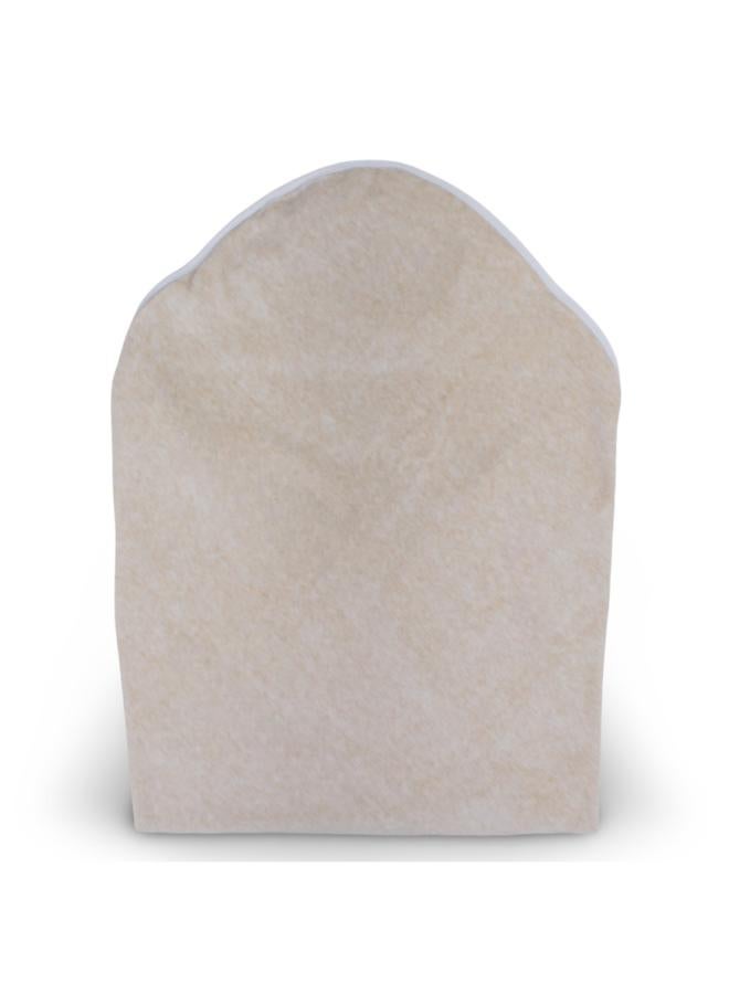 Berceau Velvet Baby Blanket – Off-White/Beige with “Hello World” Design - Image 3