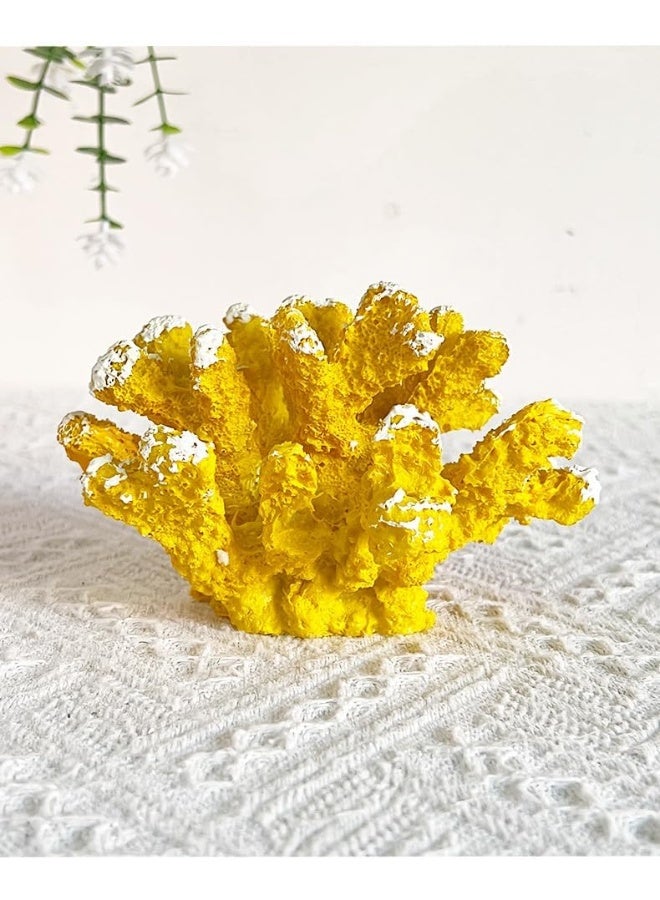 YINZUO YINZUO Coral Resin Ornaments with Shells Coastal Beach Decor Figurines for Living Room, Bathroom, and Office Ocean-Inspired Home Decoration Accent  - Image 2