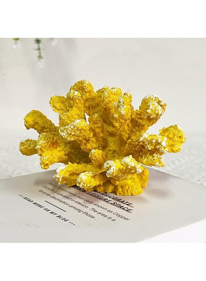YINZUO YINZUO Coral Resin Ornaments with Shells Coastal Beach Decor Figurines for Living Room, Bathroom, and Office Ocean-Inspired Home Decoration Accent  - Image 5