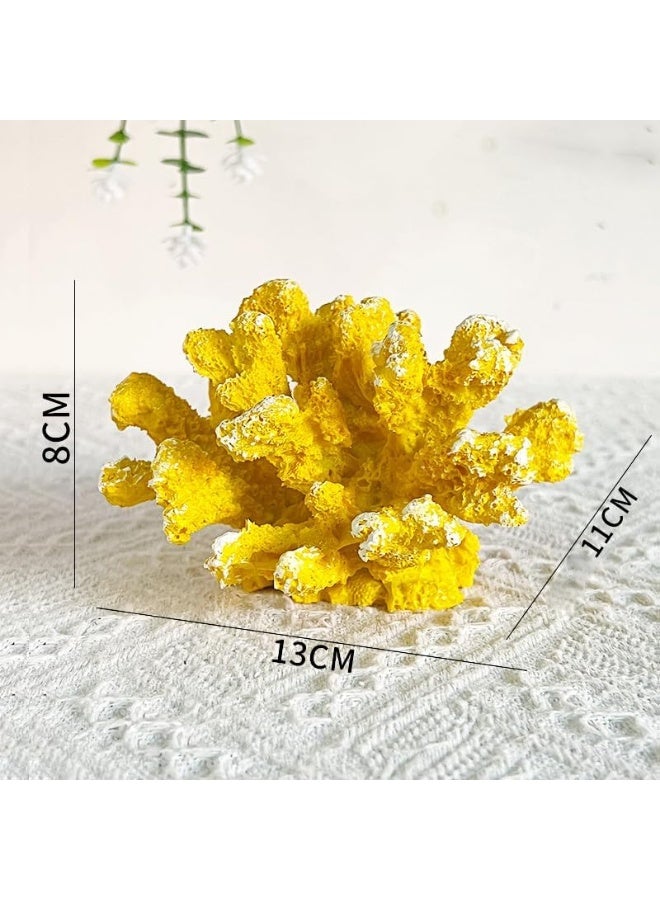 YINZUO YINZUO Coral Resin Ornaments with Shells Coastal Beach Decor Figurines for Living Room, Bathroom, and Office Ocean-Inspired Home Decoration Accent  - Image 3