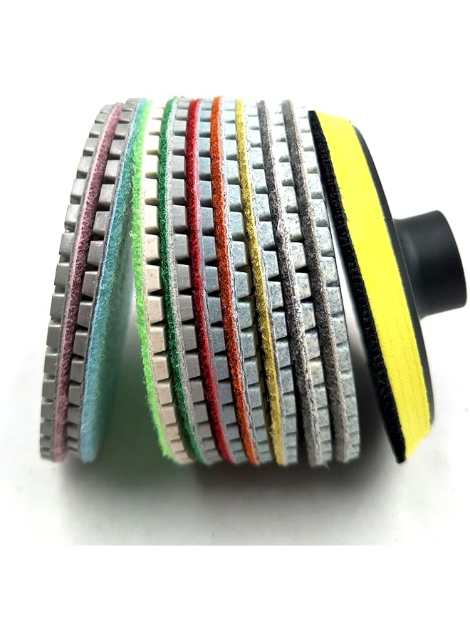 إيروريكس مجموعة من 10 قطع من وسادات التلميع الماسية 4 بوصات للتلميع الجاف والرطب للجرانيت والحجر والخرسانة والرخام - Image 3