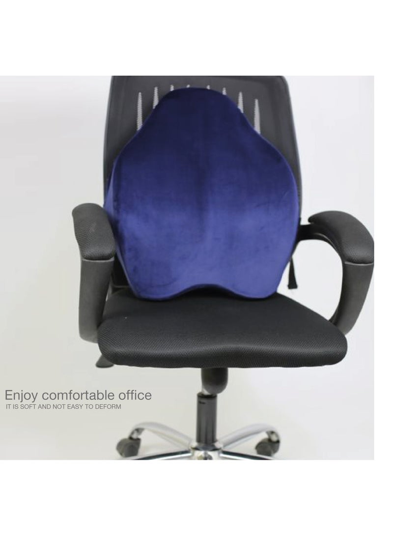 ماكس كمفورت مسند ظهر طبي كبير من الميموري فوم لتخفيف الآلام الظهروالقطنيه للمكاتب والسيارات - كحلي , ماكس كومفورت - Image 3