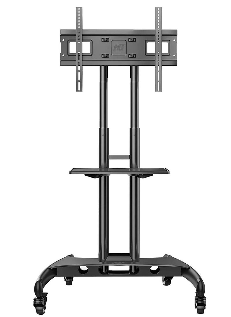 Mobile TV Stand With Lockable Wheels For 32-65 Inch TVs Black - Image 4