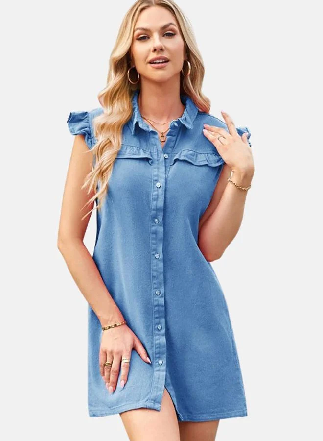 YUNIQEE Ruffled Denim Dress