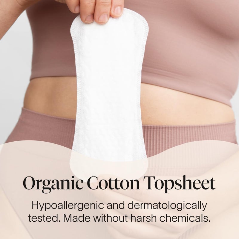 Cora 100 Organic Cotton Topsheet Period Liners 72 Regular Period Liners - Image 3