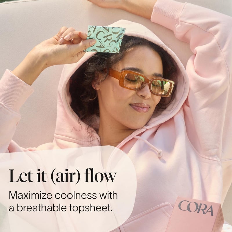 Cora 100 Organic Cotton Topsheet Period Liners 72 Regular Period Liners - Image 5