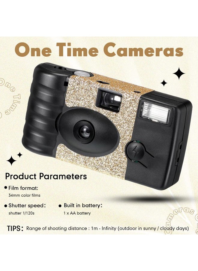 LEIFIDE - 4 Pcs Disposable Camera Single Use Film Camera One Time Camera for Photography with Flash Color Film for Wedding, Anniversary, Travel, Camp, Party Supplies, Birthday Gift (Classic Style) - Image 1