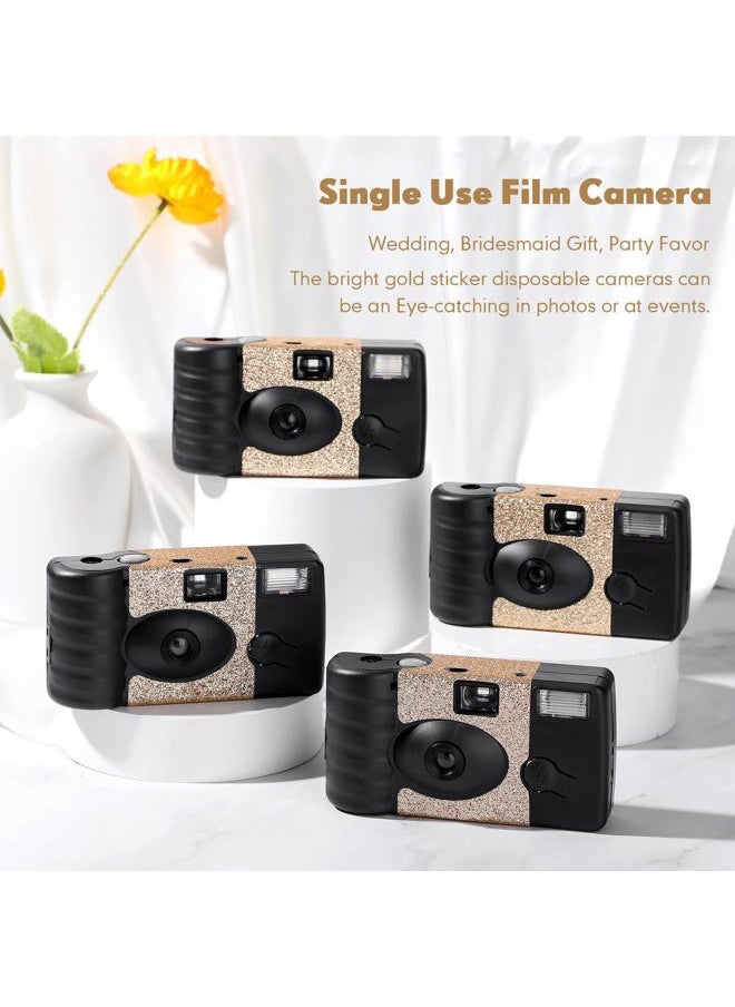 LEIFIDE - 4 Pcs Disposable Camera Single Use Film Camera One Time Camera for Photography with Flash Color Film for Wedding, Anniversary, Travel, Camp, Party Supplies, Birthday Gift (Classic Style) - Image 1