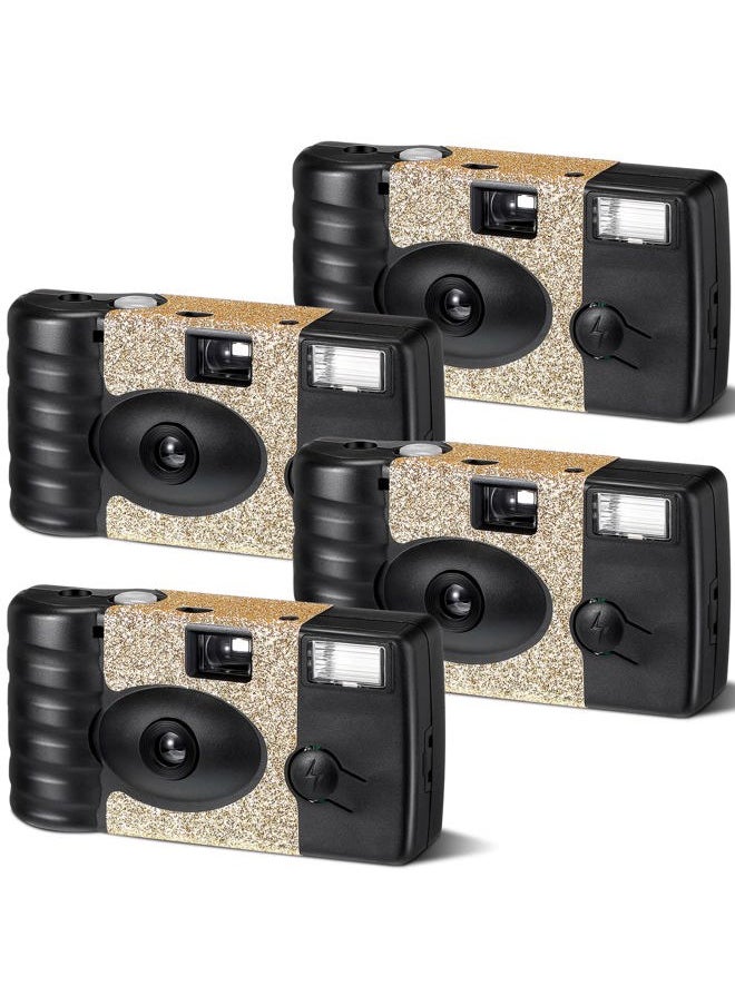 LEIFIDE - 4 Pcs Disposable Camera Single Use Film Camera One Time Camera for Photography with Flash Color Film for Wedding, Anniversary, Travel, Camp, Party Supplies, Birthday Gift (Classic Style) - Image 1