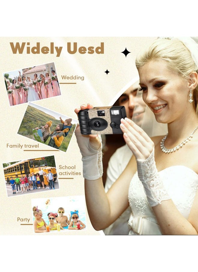 LEIFIDE - 4 Pcs Disposable Camera Single Use Film Camera One Time Camera for Photography with Flash Color Film for Wedding, Anniversary, Travel, Camp, Party Supplies, Birthday Gift (Classic Style) - Image 1