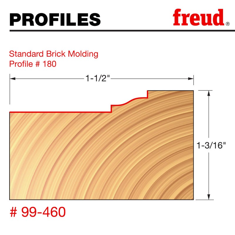 Freud 99-460: 3-1/2" (Dia.) Brick Molding Bit with 1/2" Shank - Image 2