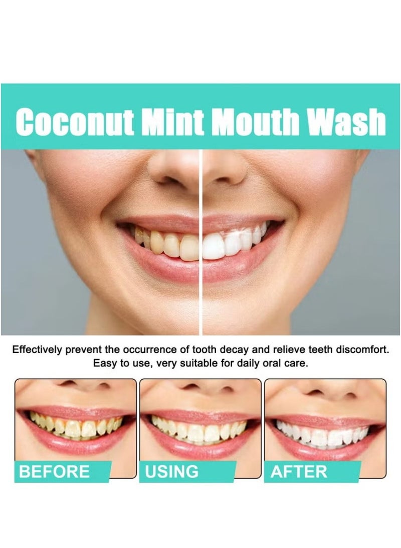 GuruNanda Oil Pulling (8 Fl.Oz) with Coconut & Peppermint Oil with Tongue Scraper Inside the Box - Natural, Alcohol Free Mouthwash to Help With Fresh Breath, Teeth Whitening and Healthier Teeth & Gums - Image 5