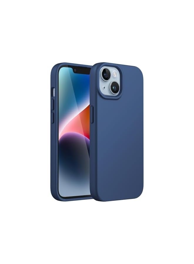 PROMASS Silicone Case for iPhone 14 6.1-Inch, Silky-Soft Touch Full-Body Protective Phone Case, Shockproof Cover with Microfiber Lining (Cobalt Blue) - Image 1