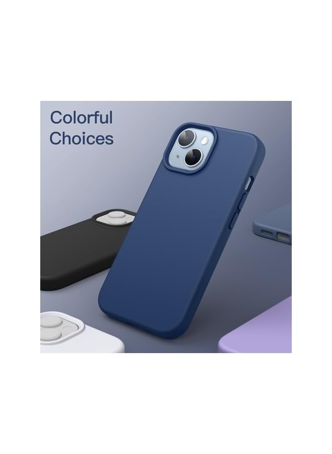 PROMASS Silicone Case for iPhone 14 6.1-Inch, Silky-Soft Touch Full-Body Protective Phone Case, Shockproof Cover with Microfiber Lining (Cobalt Blue) - Image 5
