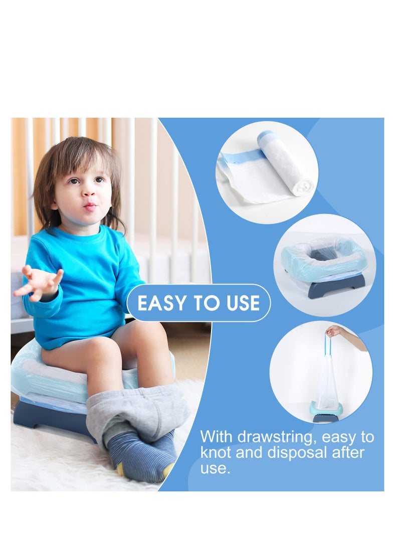 90 Disposable Portable Toilet Seat Liners for Kids with Drawstring Bags Ideal for Travel and Outdoor Use - Image 5