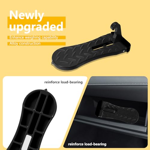 YUFNMKT 2 Pack Car Door Step and Truck Step - Aluminum Alloy Tire Step for Car Roof Access, Roof Rack Accessories, Anti-Skid, Easy Install, 400lbs Capacity(Long) - Image 3