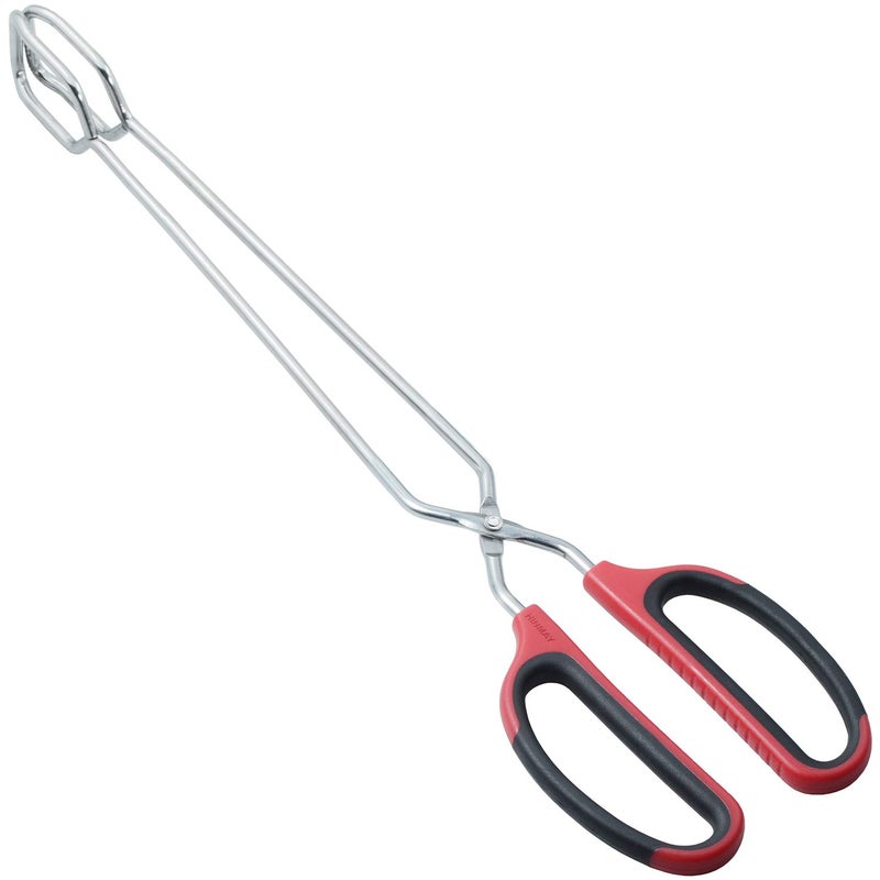 HINMAY Extra Long Scissor Tongs 16Inch Stainless Steel Barbecue Grilling Tongs