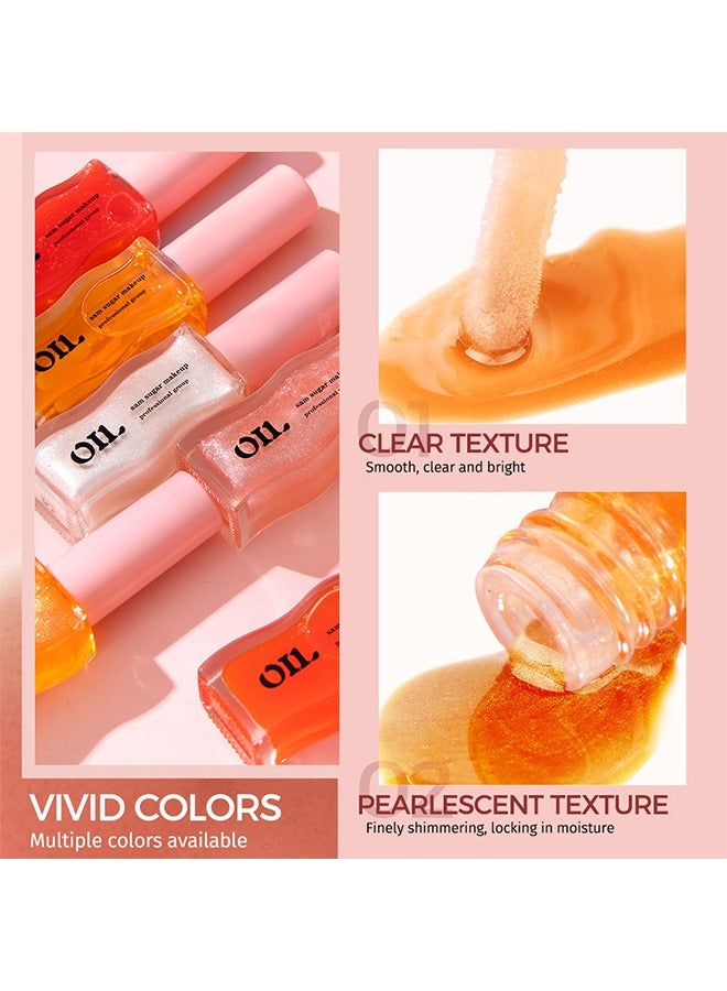 سكر سام زيت الشفاه ، ملمع شفاه مرطب بزيت الشفاه بالعسل برائحة العسل الاستوائية ، تركيبة عالية اللمعان غير لزجة للشفاه الجافة ، # 03 الخوخ - Image 5